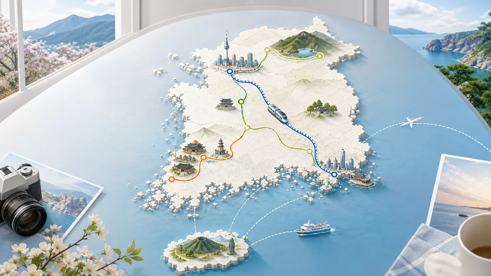 Editorial Korea route map connecting major regions